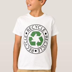 リサイクルの緑のCeterのロゴ Tシャツ