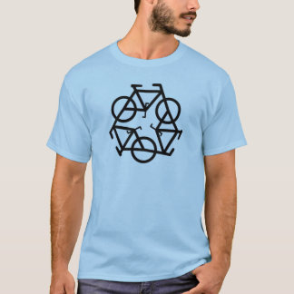 リサイクルの自転車のロゴの記号 Tシャツ