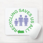 リサイクルは私達をすべて救います マウスパッド (マウス)