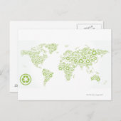 リサイクルを作成するために使用されるシンボル ポストカード (正面/裏面)