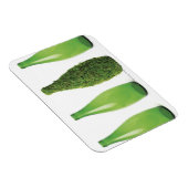 リサイクルを示す緑色のガラスボトル マグネット (右側)