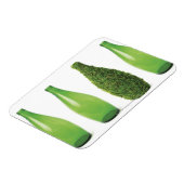 リサイクルを示す緑色のガラスボトル マグネット (左側)