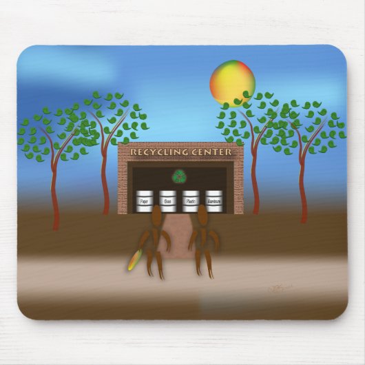 リサイクルを食べる マウスパッド (正面)