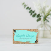 リサイクルアーティスト紙のコルクボード写真 名刺 (スタンド正面)