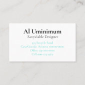 リサイクルアーティスト紙のコルクボード写真 名刺 (裏面)