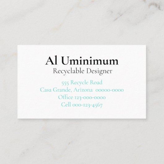 リサイクルアーティスト紙のコルクボード写真 名刺 (裏面)