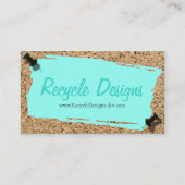 リサイクルアーティスト紙のコルクボード写真 名刺 (正面)