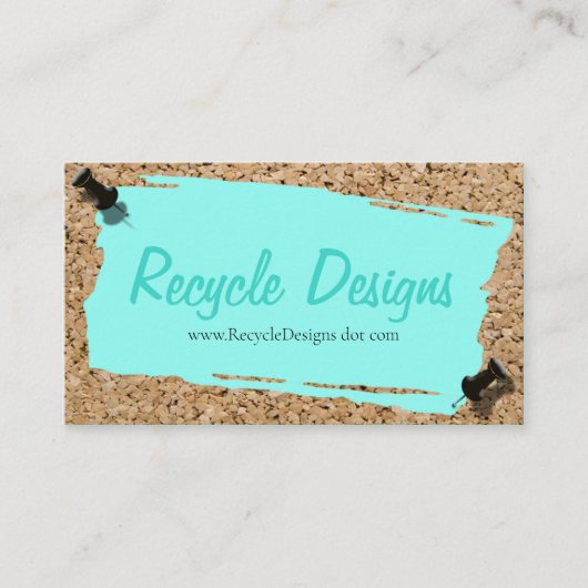 リサイクルアーティスト紙のコルクボード写真 名刺 (正面)