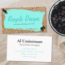 リサイクルアーティスト紙のコルクボード写真 名刺