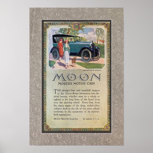 リサイクルアート: 1910年代の自動車AD 縁ど WITH ポスター (正面)