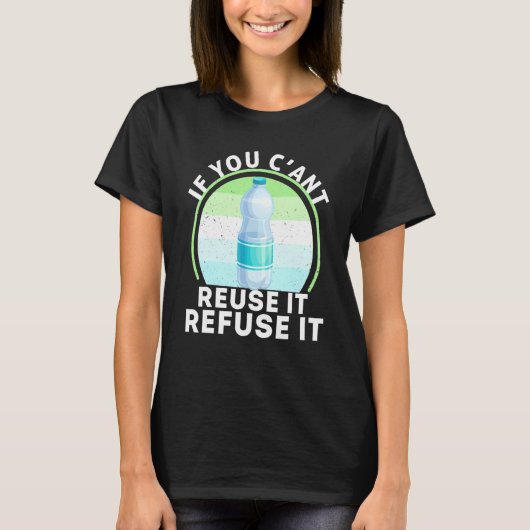 リサイクルウォーターボトルプラスチック無環境A Tシャツ (正面)