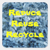 リサイクルカスタムシュレッダークリンクル紙写真 スクエアシール (正面)