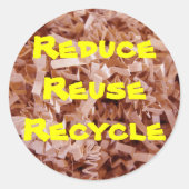 リサイクルカスタムシュレッダークリンクル紙写真 ラウンドシール (正面)