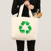 リサイクルクラシックリサイクル記号 ラージトートバッグ (正面(商品))