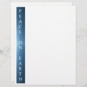 リサイクルクリスマス紙 – ピースオンアースデザイン (正面/裏面)