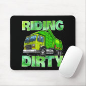 リサイクルゴミごみトラックTキッズ乗馬 マウスパッド (マウス)