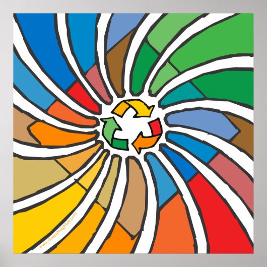 リサイクルサインアート ポスター (正面)