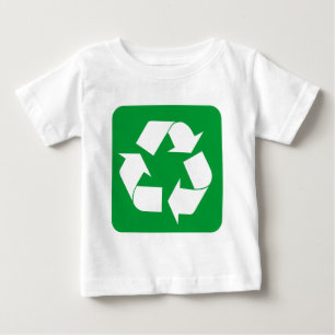 リサイクルサイン – Grass Green ベビーTシャツ