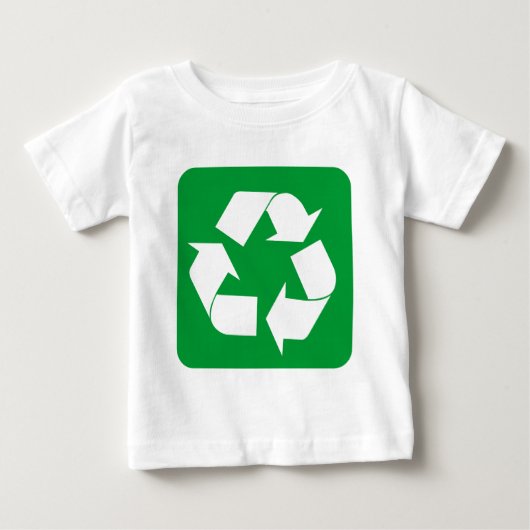 リサイクルサイン – Grass Green ベビーTシャツ (正面)