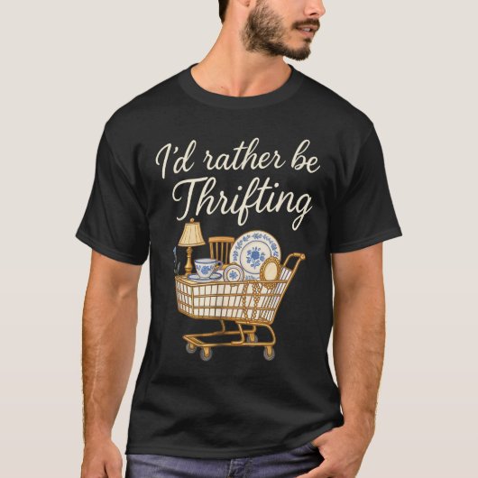 リサイクルショップ巡りが趣味 Tシャツ (正面)