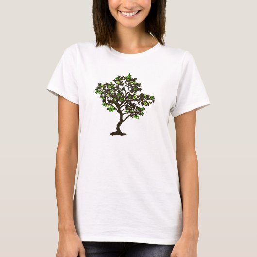 リサイクルシンボルツリー 女性用Tシャツ Tシャツ (正面)