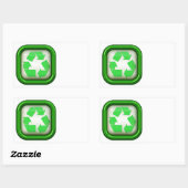 リサイクルシール 長方形シール (シート)