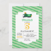 リサイクルトラック柄の誕生日 招待状 (正面)