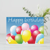 リサイクルハッピーバースデーグリーティングカードと招待状 招待状 (スタンド正面)