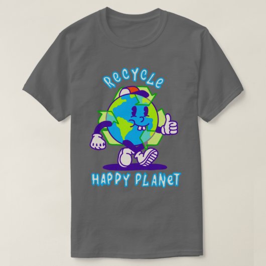 リサイクルハッピープラネット Tシャツ (デザイン正面)