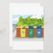 リサイクルビンごみ招待状 招待状 (正面/裏面)