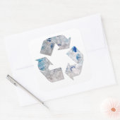 リサイクルプラスチックボトル記号 スクエアシール (封筒)