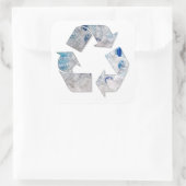 リサイクルプラスチックボトル記号 スクエアシール (バッグ)