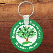 リサイクルプロジェクト。リサイクルと更新 キーホルダー (正面)