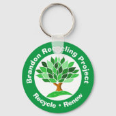 リサイクルプロジェクト。リサイクルと更新 キーホルダー (裏面)