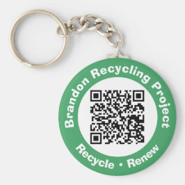 リサイクルプロジェクトQRコードリサイクル&更新。 キーホルダー