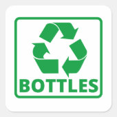 リサイクルボトルの署名クラシック スクエアシール (正面)