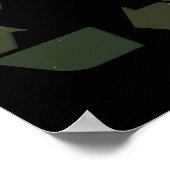 リサイクルロゴアースデイ衣装リサイクルギフト再 ポスター (角)