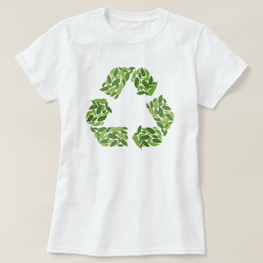 リサイクルロゴ(緑の製離れ) Tシャツ (デザイン正面)