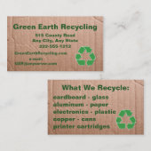 リサイクル事業用段ボールルック名刺 名刺 (正面/裏面)