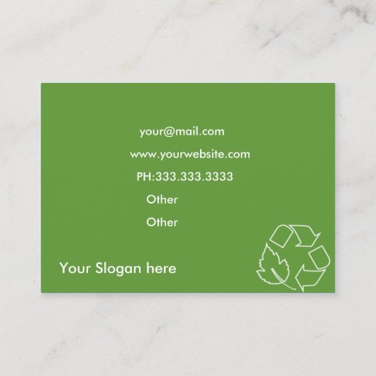 リサイクル会社 名刺 (裏面)