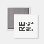 リサイクル再利用の書き換え再考を使用する新しい環境 マグネット (正面/裏面)