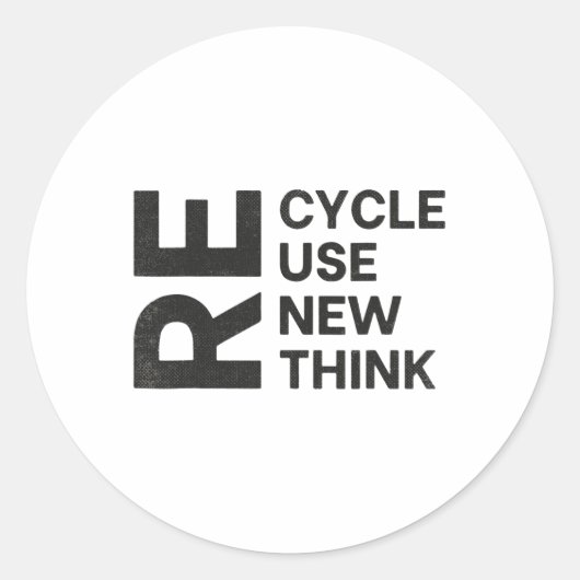リサイクル再利用の書き換え再考を使用する新しい環境 ラウンドシール (正面)