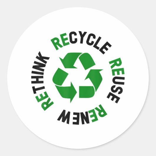 リサイクル再利用リニューアルリスクアースデイ環境 ラウンドシール (正面)