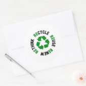 リサイクル再利用リニューアルリスクアースデイ環境 ラウンドシール (封筒)