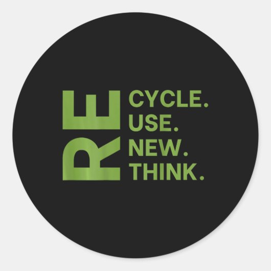 リサイクル再利用リニューアルリスクアースデイ環境 ラウンドシール (正面)