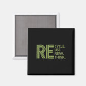 リサイクル再利用更新再発危機環境A マグネット (正面/裏面)