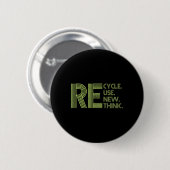 リサイクル再利用更新再発危機環境A 缶バッジ (正面&裏面)