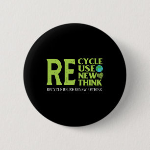 リサイクル再利用更新再発危機環境A 缶バッジ