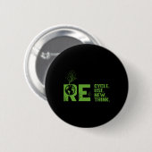 リサイクル再利用更新再発危機環境A 缶バッジ (正面&裏面)