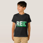 リサイクル再利用更新再発危機環境A Tシャツ (正面フル)